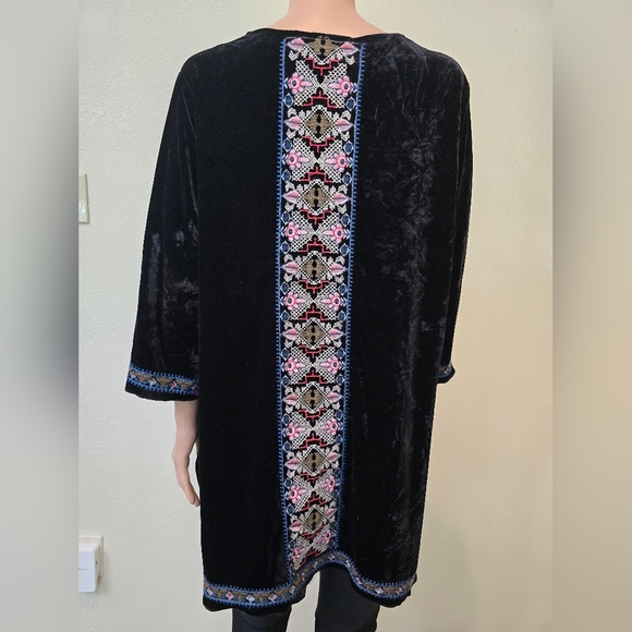 NWT Paparazzi Size XL V Neck Embroidered Long Sleeve Sweater Top Boho Western - Picture 6 of 13